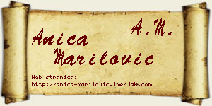 Anica Marilović vizit kartica
